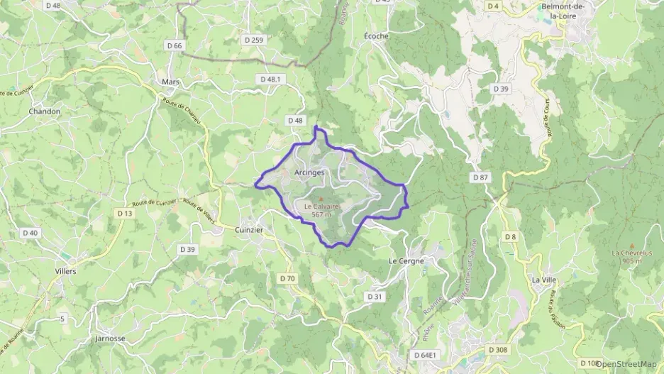 Maison 80 m² trois pièces à vendre à Arcinges