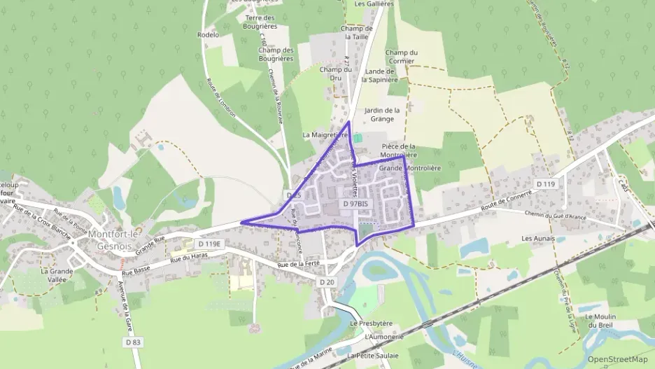 Maison 90 m² quatre pièces à vendre à Montfort-le-Gesnois
