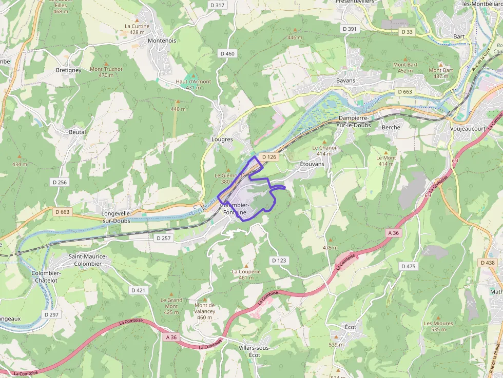 Maison 90 m² quatre pièces à vendre à Colombier-Fontaine