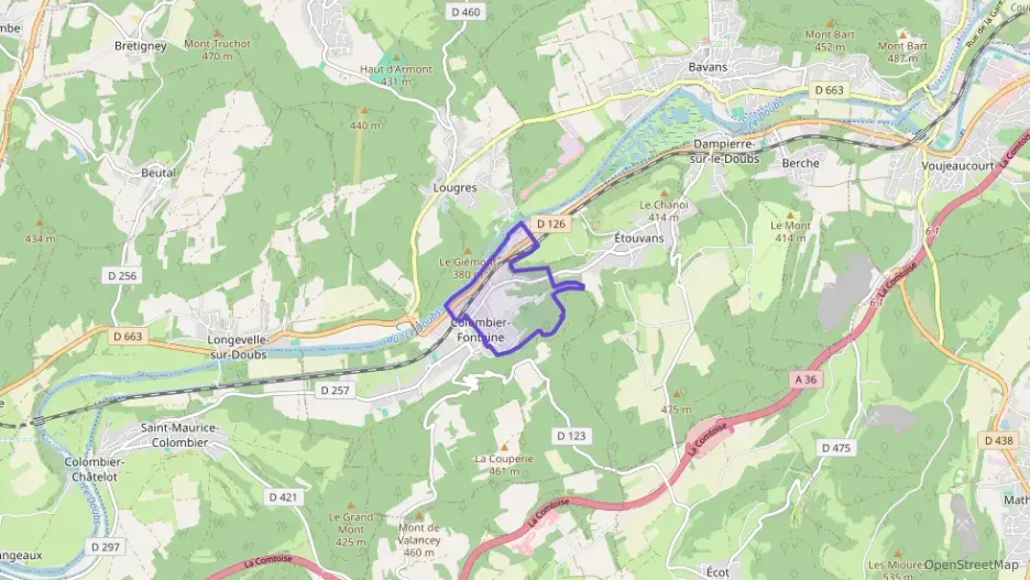 Maison 90 m² quatre pièces à vendre à Colombier-Fontaine