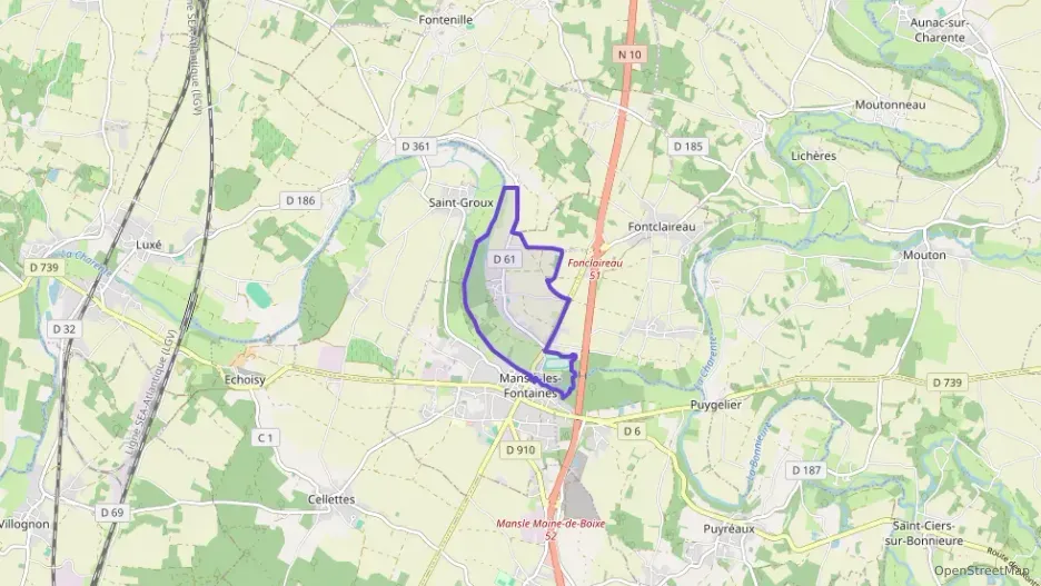 Maison 90 m² cinq pièces à vendre à Mansle-les-Fontaines