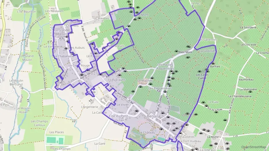 Maison 70 m² trois pièces à vendre à Benais