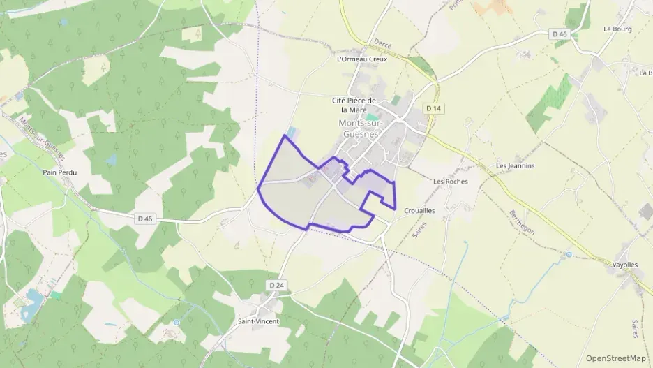 Maison 102 m² trois pièces à vendre à Monts-sur-Guesnes