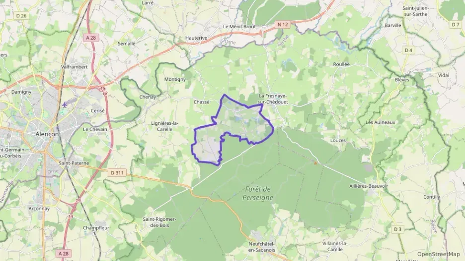 Maison 71 m² quatre pièces à vendre à Villeneuve-en-Perseigne