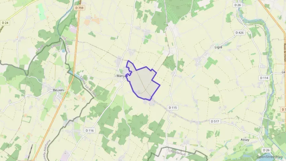 Maison 71 m² deux pieces à vendre à Marçay Maison 71 m² deux pieces à vendre à Marçay