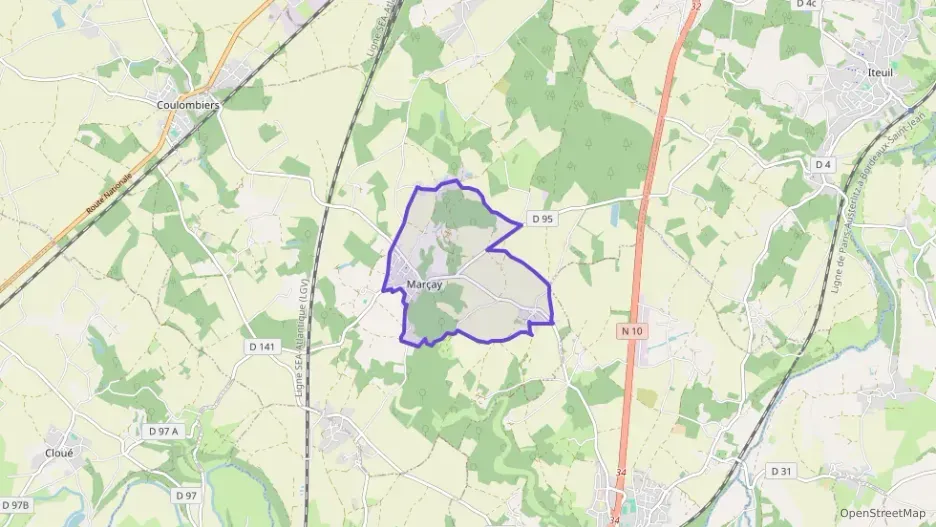 Maison 104 m² quatre pièces à vendre à Marçay Maison 104 m² quatre pièces à vendre à Marçay