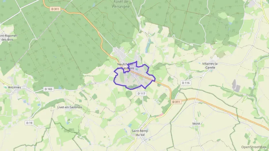 Maison 83 m² quatre pièces à vendre à Neufchâtel-en-Saosnois