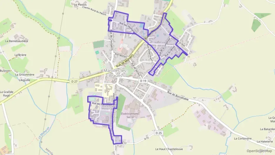 Maison 85 m² trois pièces à vendre à Marolles-les-Braults