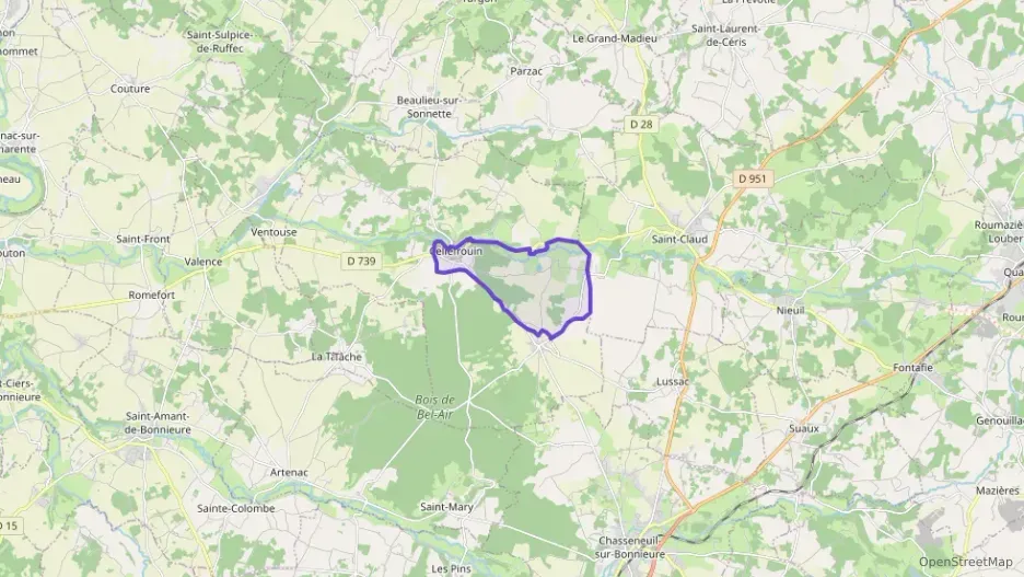 Maison 86 m² quatre pièces à vendre à Cellefrouin