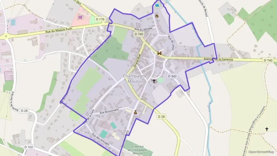 Maison 80 m² quatre pièces à vendre à Champagne-Mouton