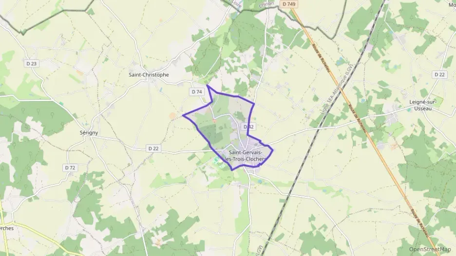 Maison 145 m² quatre pièces à vendre à Saint-Gervais-les-Trois-Clochers