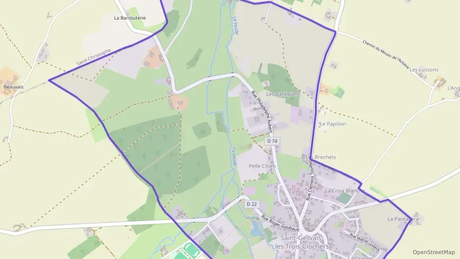 Maison 82 m² quatre pièces à vendre à Saint-Gervais-les-Trois-Clochers