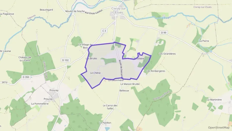 Maison 90 m² quatre pièces à vendre à Civray-sur-Esves