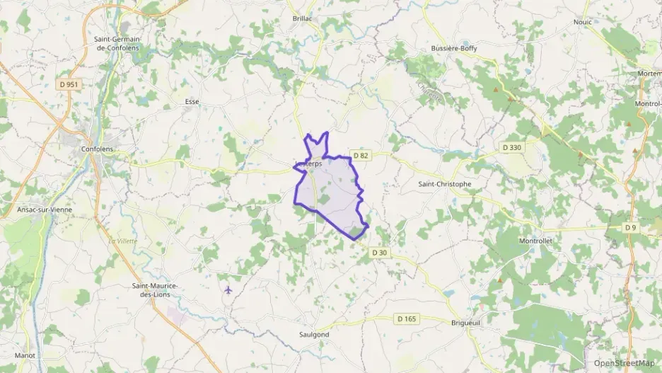 Maison 54 m² trois pièces à vendre à Lesterps