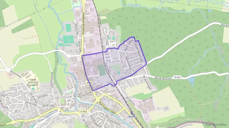 Maison 58 m² trois pièces à vendre à Delle Maison 58 m² trois pièces à vendre à Delle