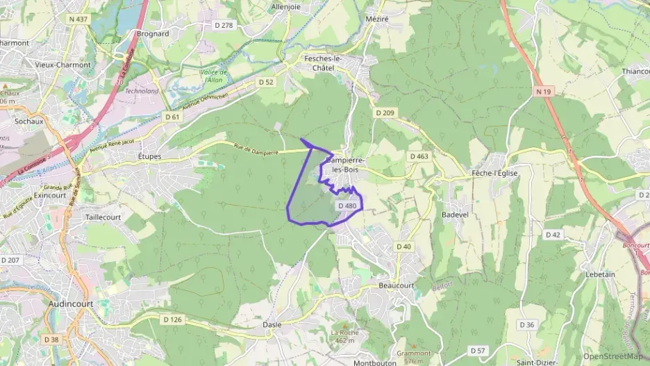 Maison 124 m² cinq pièces à vendre à Dampierre-les-Bois Maison 124 m² cinq pièces à vendre à Dampierre-les-Bois