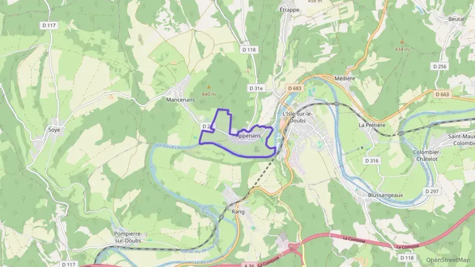 Maison 108 m² cinq pièces à vendre à Appenans