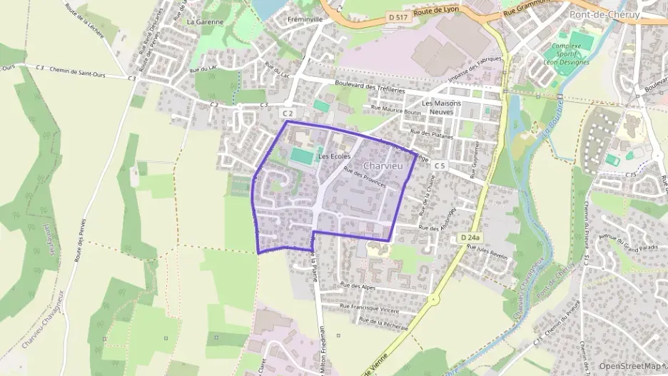 Maison 82 m² quatre pièces à vendre à Charvieu-Chavagneux