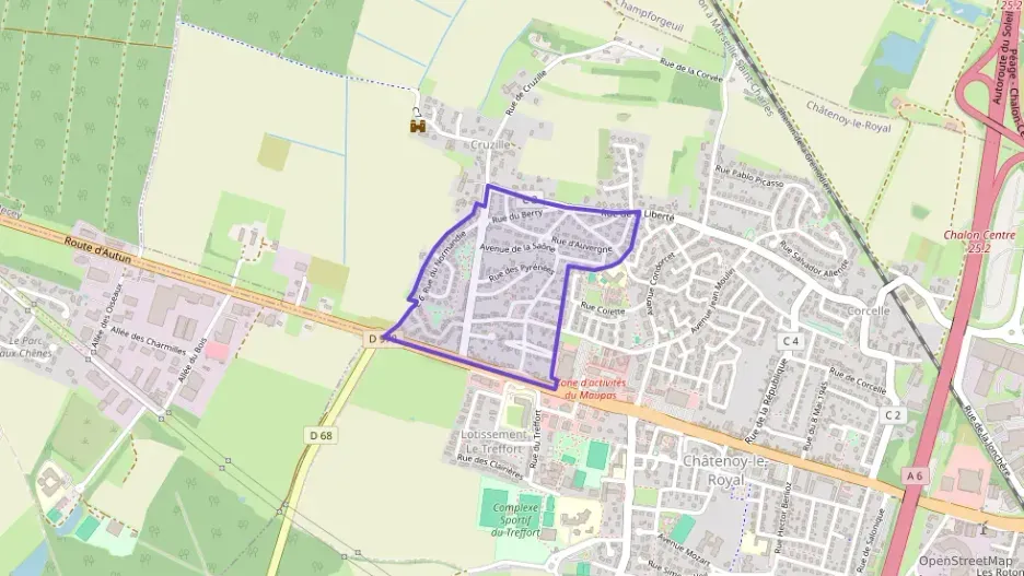 Maison 88 m² cinq pièces à vendre à Châtenoy-le-Royal