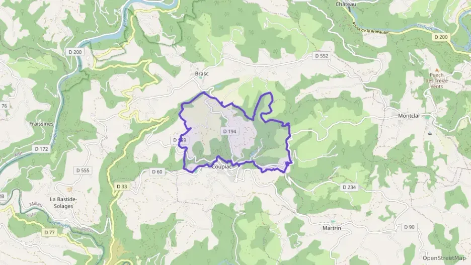 Maison 90 m² quatre pièces à vendre à Coupiac Maison 90 m² quatre pièces à vendre à Coupiac