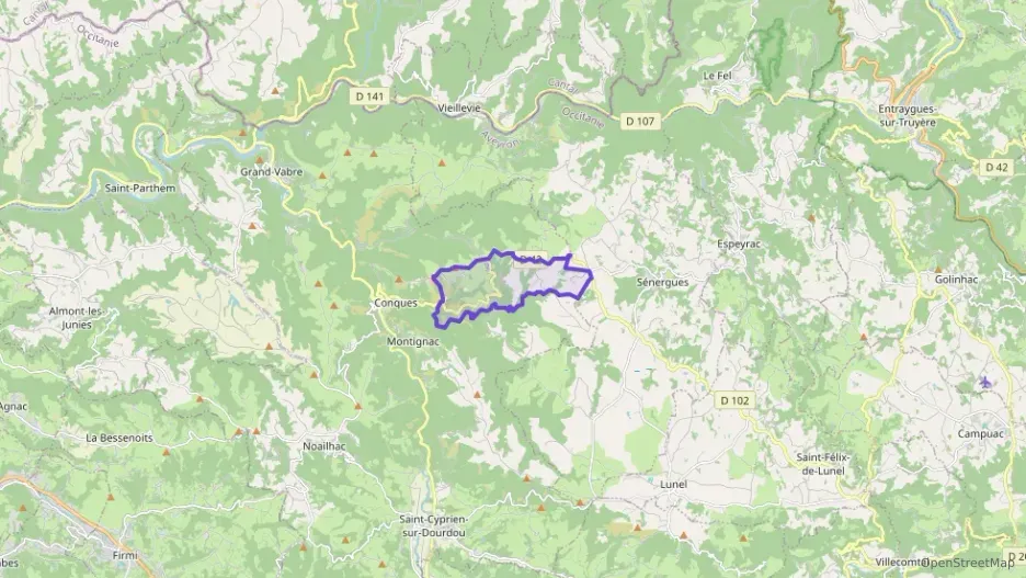 Maison 90 m² quatre pièces à vendre à Conques-en-Rouergue