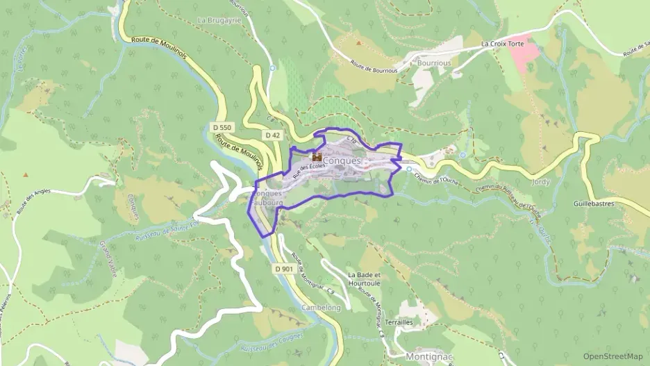 Maison 80 m² quatre pièces à vendre à Conques-en-Rouergue