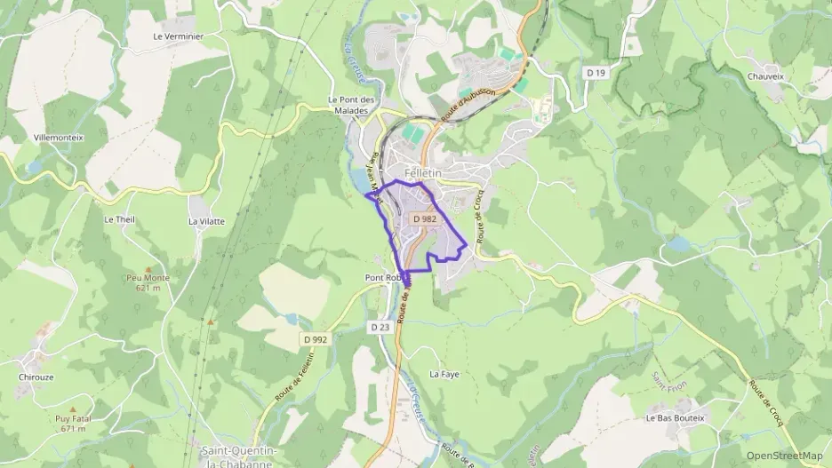 Maison 76 m² quatre pièces à vendre à Felletin