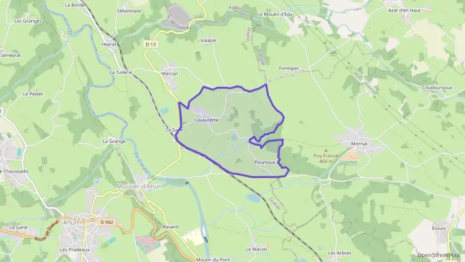 Maison 85 m² quatre pièces à vendre à Moutier-d`Ahun Maison 85 m² quatre pièces à vendre à Moutier-d`Ahun