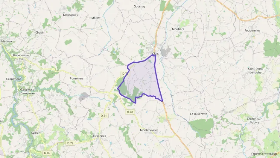 Maison 72 m² quatre pièces à vendre à Cluis