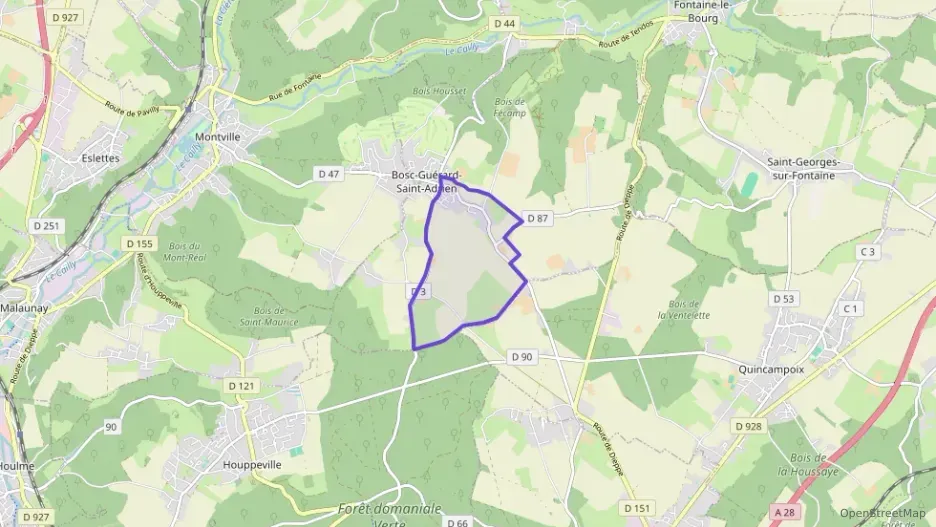 Maison 90 m² quatre pièces à vendre à Bosc-Guérard-Saint-Adrien