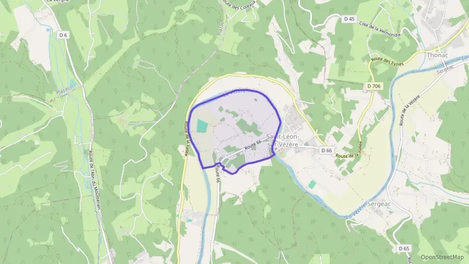 Maison 70 m² trois pièces à vendre à Saint-Léon-sur-Vézère