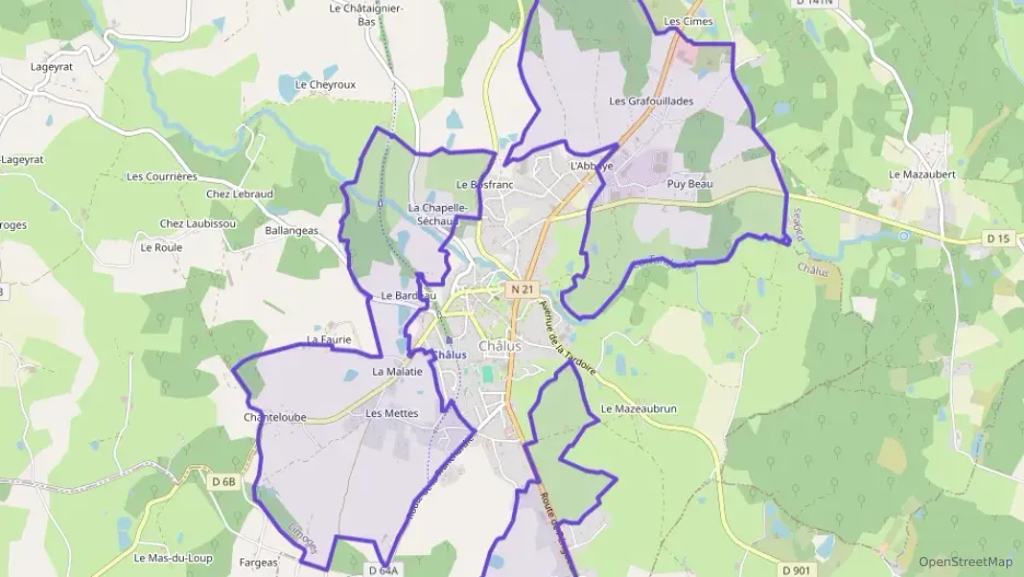 Maison 93 m² quatre pièces à vendre à Châlus