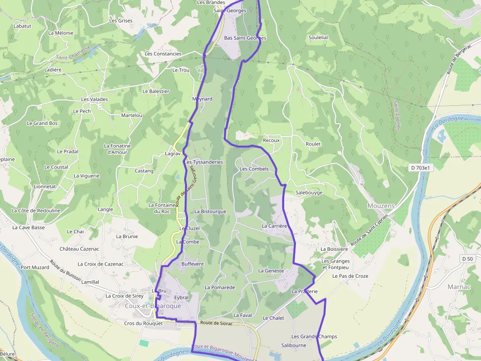 Maison 130 m² trois pièces à vendre à Coux et Bigaroque-Mouzens