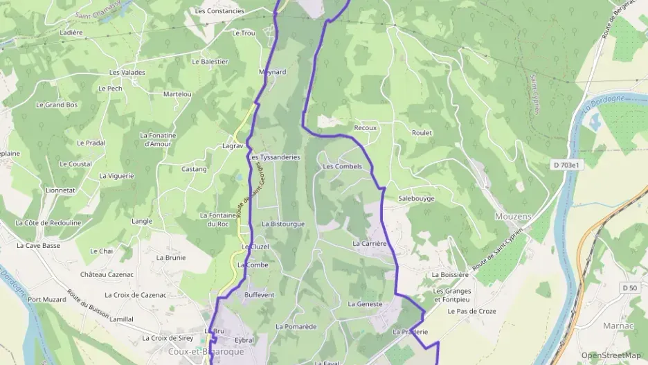 Maison 130 m² trois pièces à vendre à Coux et Bigaroque-Mouzens