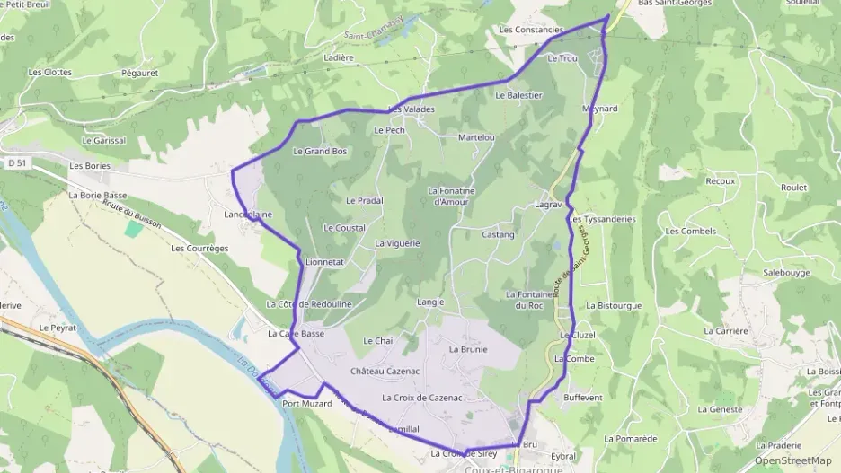Maison 90 m² quatre pièces à vendre à Coux et Bigaroque-Mouzens