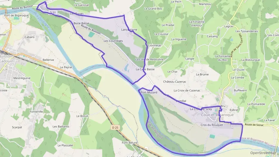 Maison 70 m² trois pièces à vendre à Coux et Bigaroque-Mouzens