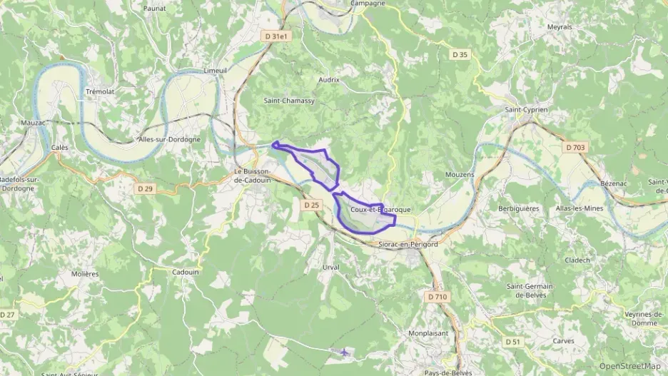 Maison 70 m² trois pièces à vendre à Coux et Bigaroque-Mouzens