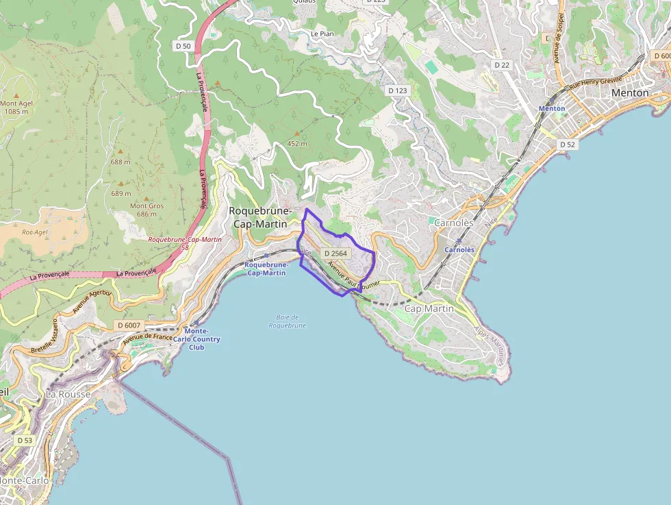 Appartement 55 m² deux pieces à vendre à Roquebrune-Cap-Martin