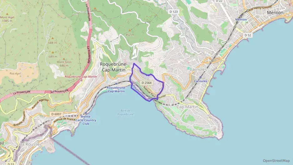 Appartement 52 m² deux pieces à vendre à Roquebrune-Cap-Martin