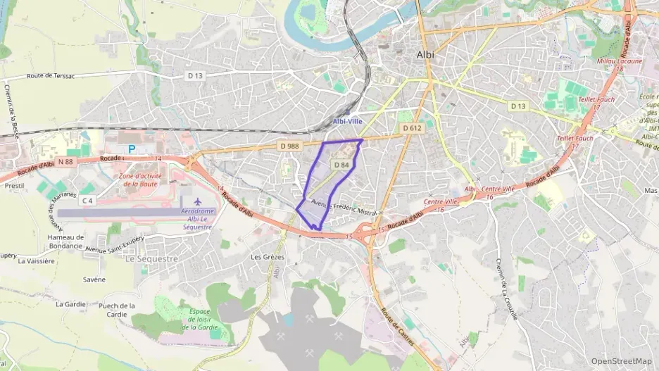 Appartement 50 m² deux pieces à vendre à Albi