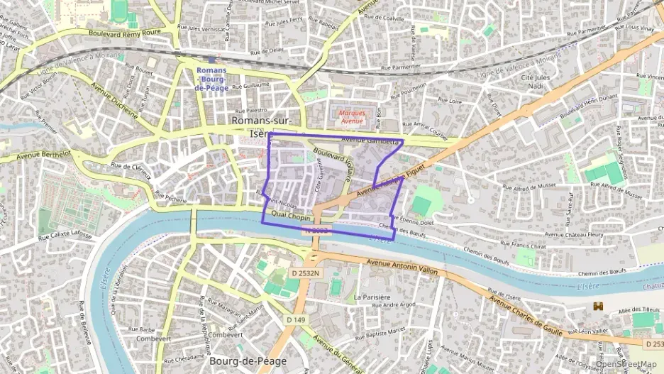 Appartement 50 m² deux pieces à vendre à Romans-sur-Isère