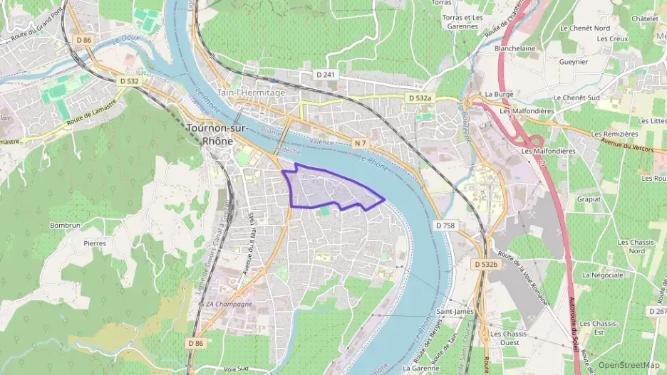 Appartement 53 m² deux pieces à vendre à Tournon-sur-Rhône