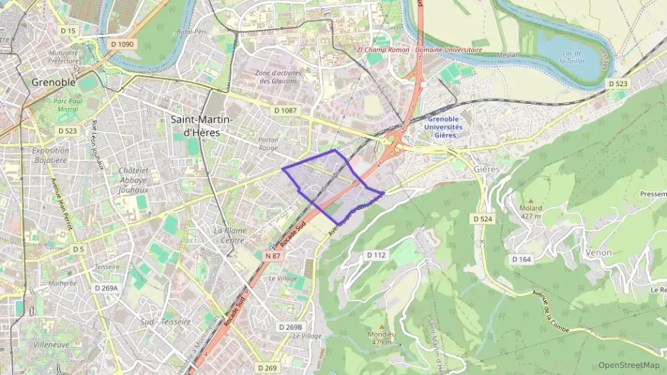 Appartement 56 m² trois pièces à vendre à Saint-Martin-d`Hères
