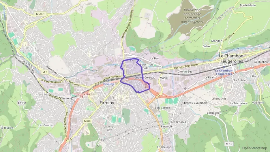 Appartement 49 m² une piece à vendre à Firminy Appartement 49 m² une piece à vendre à Firminy