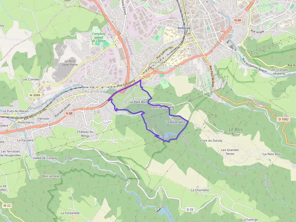 Appartement 40 m² une piece à vendre à La Ricamarie