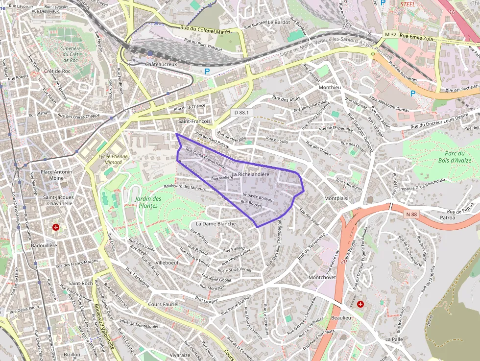 Appartement 64 m² trois pièces à vendre à Saint-Étienne