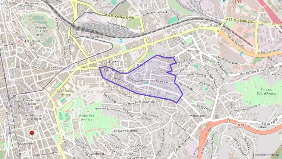 Appartement 49 m² deux pieces à vendre à Saint-Étienne