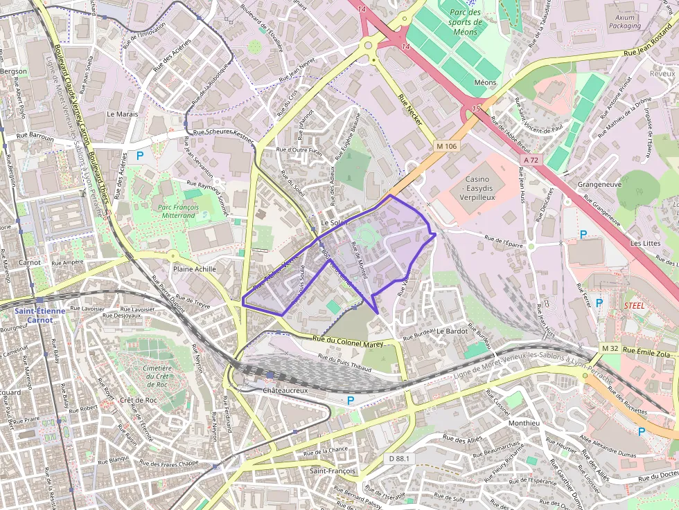 Appartement 39 m² une piece à vendre à Saint-Étienne