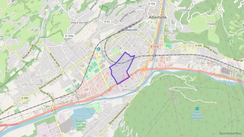 Appartement 61 m² trois pièces à vendre à Albertville