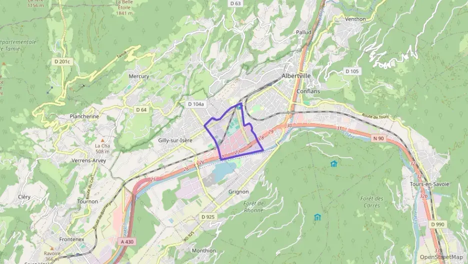Appartement 58 m² trois pièces à vendre à Albertville